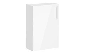 VitrA Root Flat 55cm 1 Door Slim Lower/Base Unit (LH Hinge) - High Gloss White